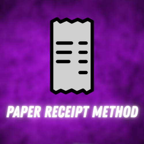 PAPER RECEIPT METHOD